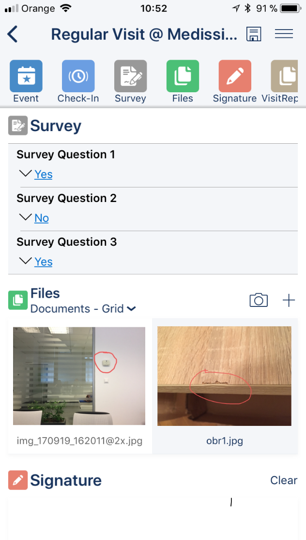 Mockup of Checkin / Checkout