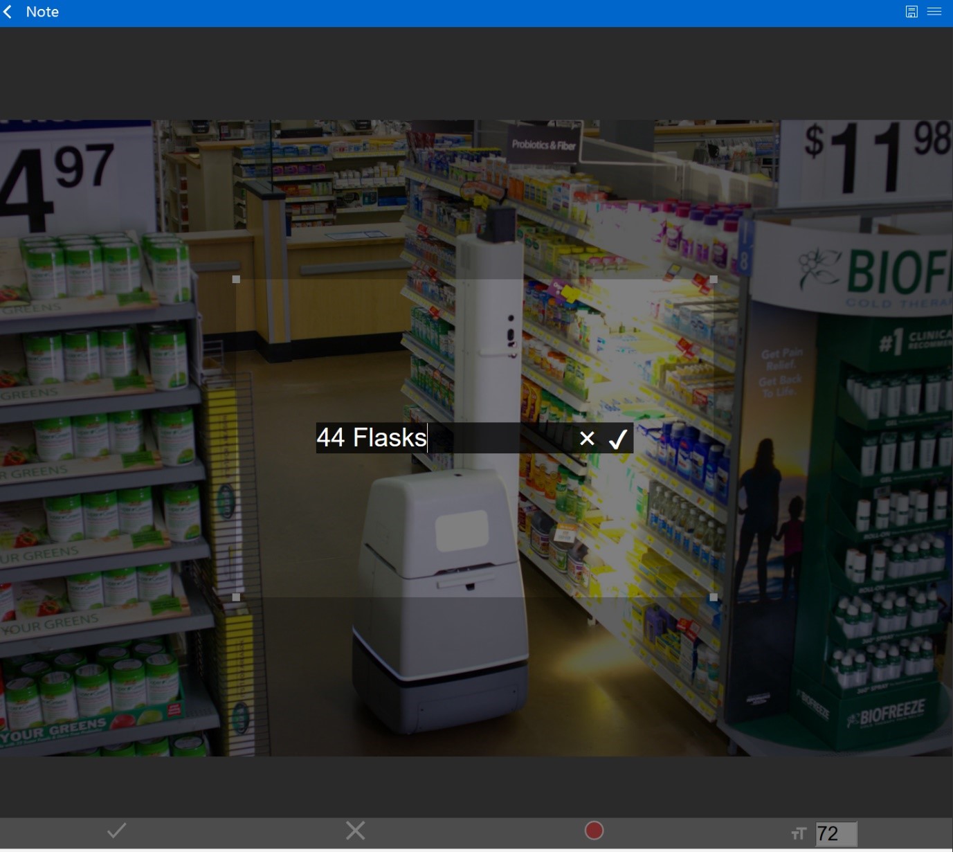 Developer preview of text overlay