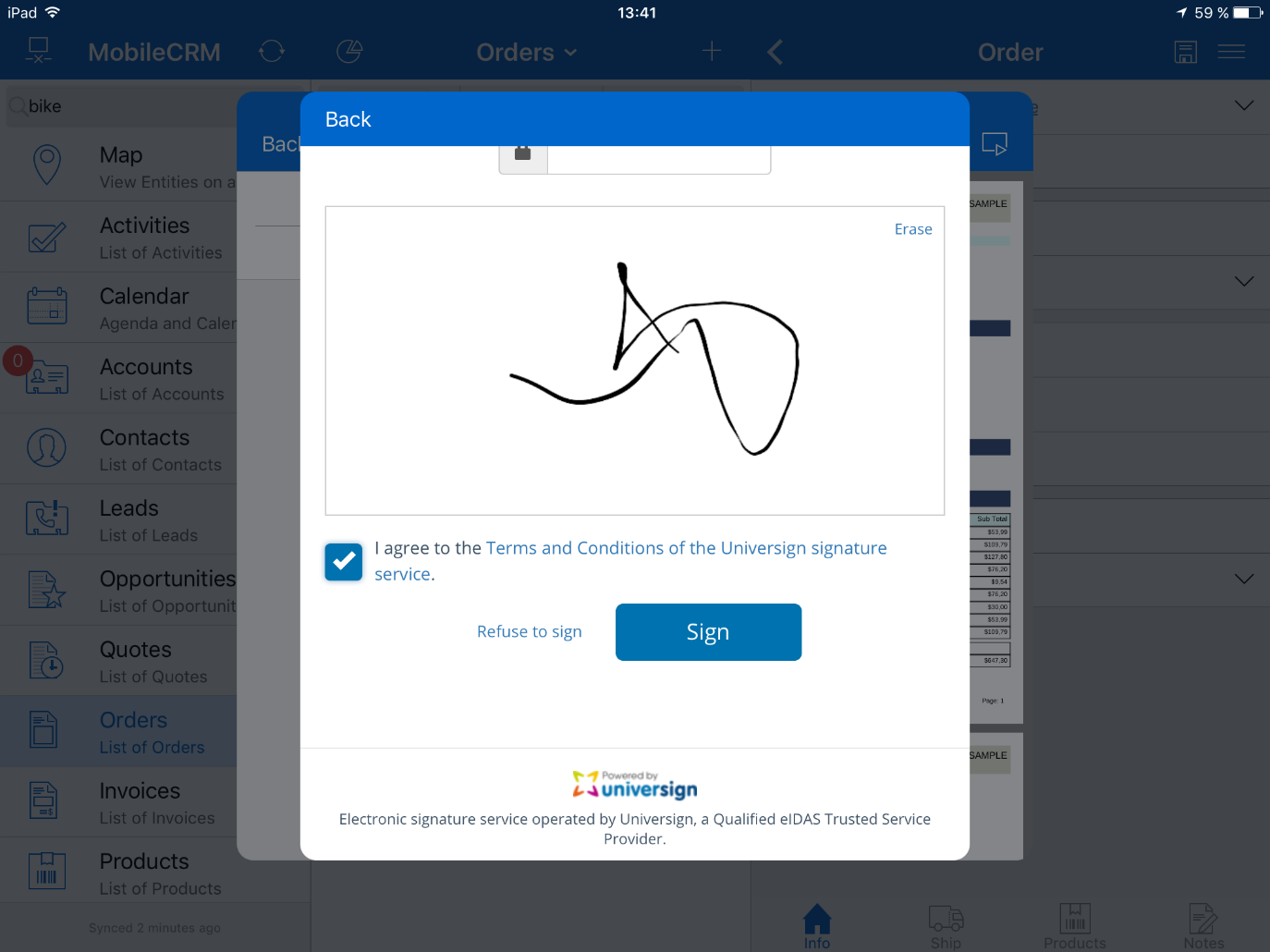 Developer preview of Universign integration