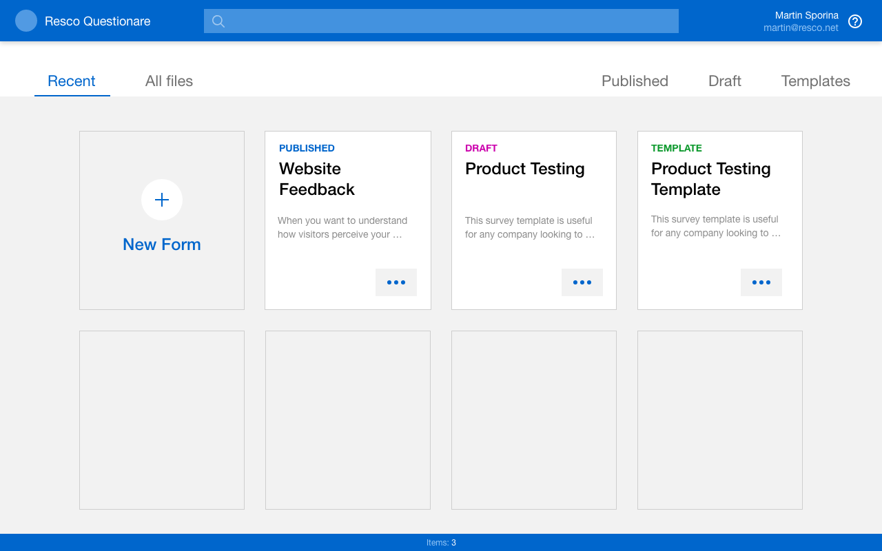 Mockup of new questionnaire designer