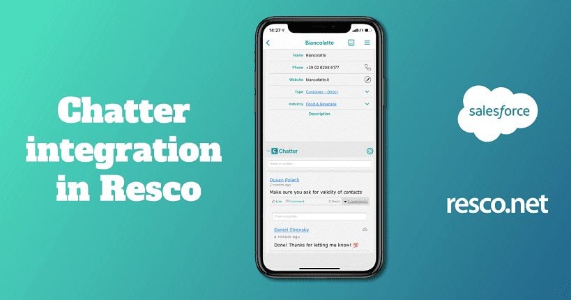 Salesforce Chatter integration in Resco
